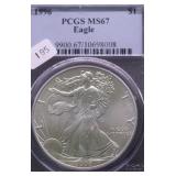 1996 PCGS MS67 SILVER EAGLE