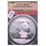 2017 PCGS MS69 CHINA PANDA