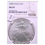 2000 NGC MS69 SILVER EAGLE