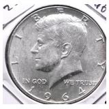 1964 GEM BU KENNEDY HALF DOLLAR