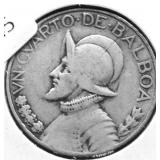 1947 PANAMA 1/4 BALBOA VG