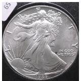 1986 GEM BU SILVER EAGLE