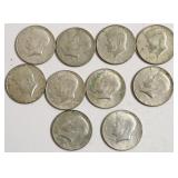 10 40 % SILVER HALF DOLLARS