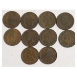 10 INDIAN HEAD CENTS