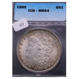 1889 ICG MS64 MORGAN DOLLAR