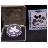 MICKELY MOUSE 1 OZ .999 SILVER ROUND W BOX PAPER
