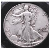 1942 WALKING HALF DOLLAR XF