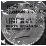 1972 S SILVER PROOF IKE DOLLAR