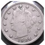 1904 V NICKEL VF