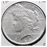 1924 CHOICE BU PEACE DOLLAR