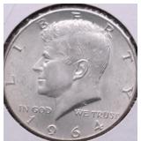 1964 D GEM BU KENNEDY HALF DOLLAR