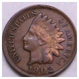 1902 INDIAN HEAD CENT AU