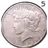 1923 S PEACE DOLLAR XF