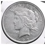 1922 PEACE DOLLAR VF