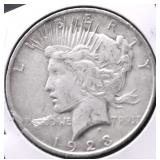 1923 PEACE DOLLAR VF