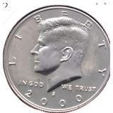 2000 S PROOF SILVER KENNEDY HALF DOLLAR