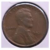 1931 LINCOLN CENT AU