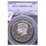 1997 S PCGS PF69DC KENNEDY HALF DOLLAR