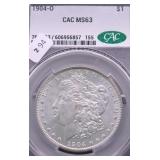 1904 O CAC MS63 MORGAN DOLLAR