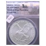 2021 W ANACS MS70 SILVER EAGLE
