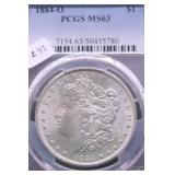 1884 O PCGS MS63 MORGAN DOLLAR