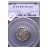 1995 S PCGS PF69DC ROOSEVELT DIME