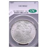 1887 CAC MS62 MORGAN DOLLAR