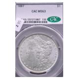 1887 CACMS63 MORGAN DOLLAR