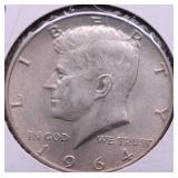 1964 D CHOICE BU KENNEDY HALF DOLLAR