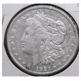 1921 S MORGAN DOLLAR VF