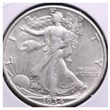 1934 WALKING HALF DOLLAR AU