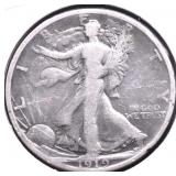 1919 S WALKING HALF DOLLAR F