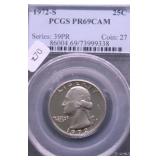 1972 S PCGS PF69DC WASHINGTON QUARTER