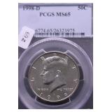 1998 D PCGS MS65 KENNEDY HALF DOLLAR