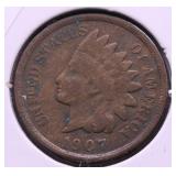 1907 INDIAN HEAD CENT VG