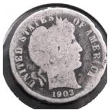 1903 O BARBER DIME AG