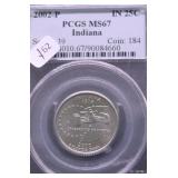 2002 P PCGS MS67 INDIANA QUARTER