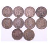 10 INDIAN HEAD CENTS
