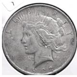 1922 PEACE DOLLAR VF