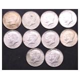 10 40 % SILVER HALF DOLLARS