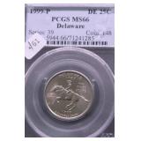 1999 PCGS MS66 DELAWARE QUARTER