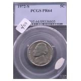 1972 S PCGS PF64 JEFFERSON NICKEL