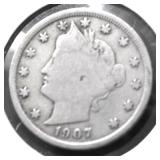 1907 V NICKEL F