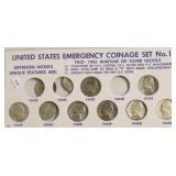 WW2 SILVER WAR NICKEL SET