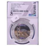 2022 COOK ISLANDS GREY FOX 1 OZ .999 SILVER ROUND