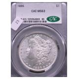 1886 CAC MS63 MORGAN DOLLAR