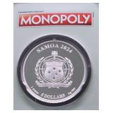 MONOPOLY 1 OZ .999 SILVER ROUND