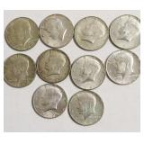 10 40 % SILVER HALF DOLLARS