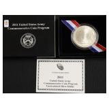 GEM ARMY SILVER DOLLAR W BOX PAPERS