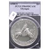 1988 S PCGS PF69DC OLYMPIC SILVER DOLLAR